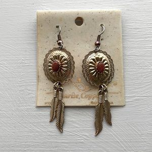 Sunrise copper earrings